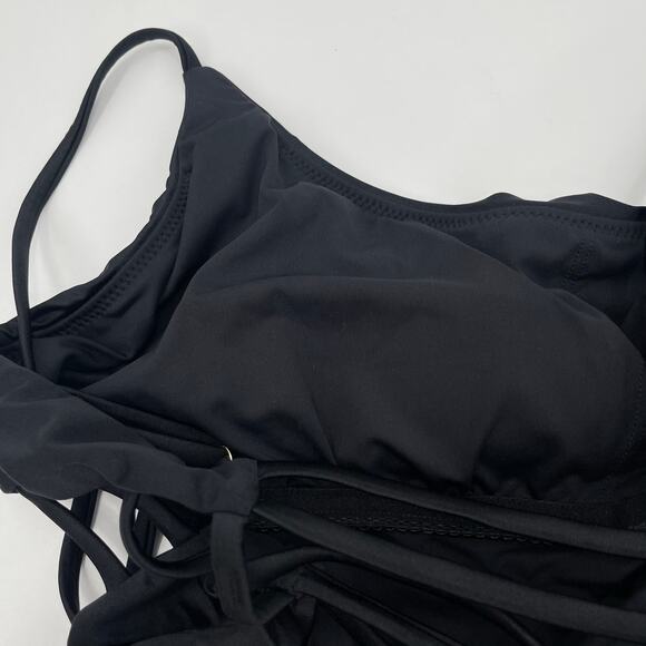 Red Carter Swimsuit Size 10 Mio Splice and Dice NEW Cut Out One Piece Black NWOT - Picture 9 of 16